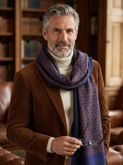 Sciarpa Blu SPINA in lana YAK