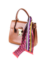 Foulard bandeau fucsia in seta stampata PIPER