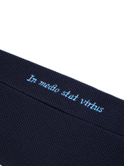 3 Fold Tie SEMANTICA in Dark Blue Silk Gauze In Medium Stat Virtus
