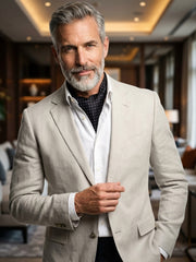 Ascot uomo in pura seta VADENA Nero