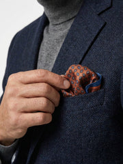 Fazzoletto da taschino arancione XL in seta twill HAVOCK