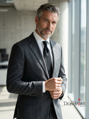 Cravatta nera 3 pieghe AMANTEA in seta raso