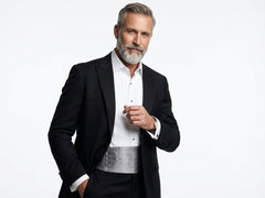 Fascia da Smoking Grigio AMANTEA in seta raso