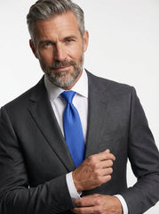 Cravatta Blu Avion 7 Pieghe DACCA in seta inglese stampata