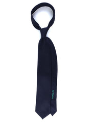 3 Fold Tie SEMANTICA in Dark Blue Silk Gauze Ad Maiora