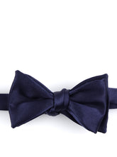 Papillon in seta raso blu scuro AMANTEA