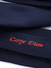 3 Fold Tie SEMANTICA in Silk Gauze Dark Blue Carpe Diem