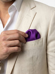 Fazzoletto da taschino in seta CALISTA Viola