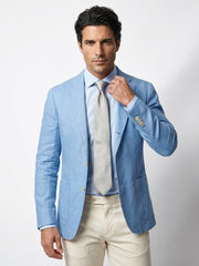 Cravatta 3 pieghe grigio in seta jacquard SAGLIETTA
