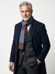 Sciarpa doppiata in lana yak celeste TRIANGOLO