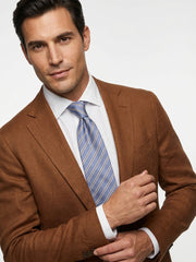 Cravatta 3 pieghe FROZONE in seta tessuta celeste