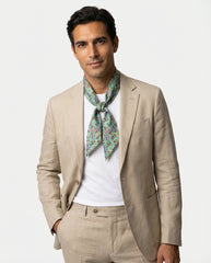 Foulard twilly verde chiaro in seta panama ABISSO