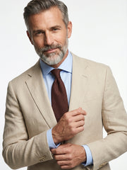 Cravatta 3 pieghe sfoderata CATRINA 100% shantung seta Marrone