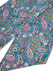 Foulard twilly verde in seta panama ABISSO