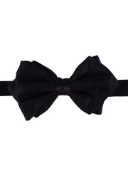 Papillon nero a punta già annodato AMANTEA in seta raso