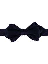 Papillon medio a punta già annodato blu scuro AMANTEA in seta raso