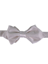 Papillon Medio bianco a punta già annodato AMANTEA in seta raso