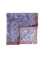 Foulard ARABESQUE glicine in seta stampata