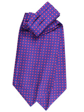 Ascot blu in pura seta stampata blu LUANDA