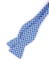 Papillon da annodare BERRY in seta stampata celeste