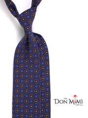 Cravatta 3 pieghe blu in seta madder BILLY
