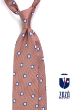 Cravatta 3 pieghe BIRDIE seta\cotone cammello