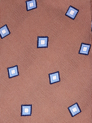 Cravatta 3 pieghe BIRDIE seta\cotone cammello