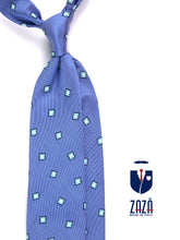 Cravatta 3 pieghe BIRDIE seta\cotone celeste