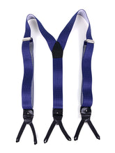 Elastic polka dot braces with clips and laces Blue