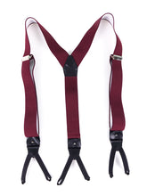 Bretella a Y in elastico con lacci in tessuto e clip ELASTIC Bordeaux