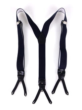 Bretella a Y in elastico con lacci in tessuto e clip ELASTIC blu scuro