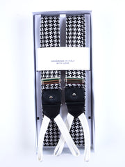 Bretella ibrida con clip e lacci in seta tessuta POULE Nera