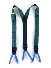 Bretella ibrida con clip e lacci in seta stampata inglese GIORGY Verde