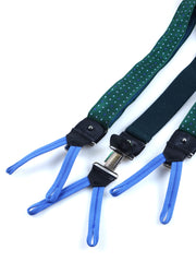 GIORGY Green English Printed Silk Clip & Lace Hybrid Brace