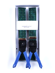 Bretella ibrida con clip e lacci in seta stampata inglese GIORGY Verde