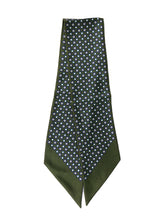 Twilly verde in seta twill Caren