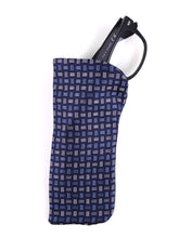 Portaocchiali blu CARLOS in seta tessuta