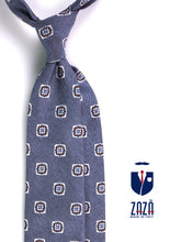 Cravatta 3 pieghe CASE in seta jacquard Blu