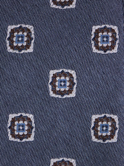 Cravatta 3 pieghe CASE in seta jacquard Blu