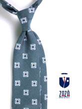 Cravatta 3 pieghe CASE in seta jacquard Verde