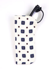 Portaocchiali avorio CHARLY in seta stampata inglese