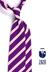 Cravatta 3 pieghe CIRCUS seta jacquard viola