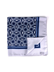 Foulard COMATOSE blu in seta stampata