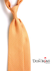 Cravatta 3 Pieghe arancione SPICY seta stampata