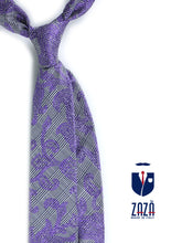 Cravatta 3 pieghe grigio in seta jacquard SOAVE