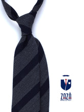 Cravatta grigio 3 pieghe in lana/seta WILLOW