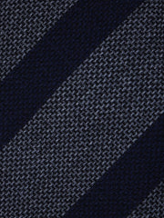 Cravatta grigio 3 pieghe in lana/seta WILLOW