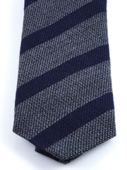 Cravatta grigio 3 pieghe in lana/seta WILLOW