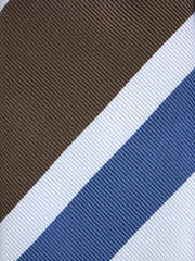 Cravatta beige 3 Pieghe AKUMA in seta jacquard