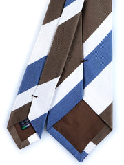 Cravatta beige 3 Pieghe AKUMA in seta jacquard